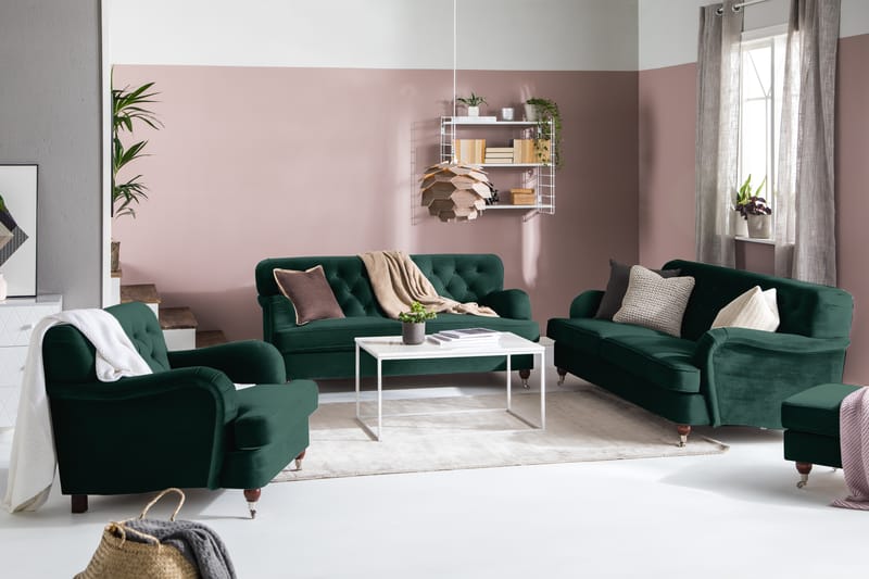 Howard Riviera 2-personers Fløjlssofa - Grøn - Møbler - Sofaer - Howard sofa