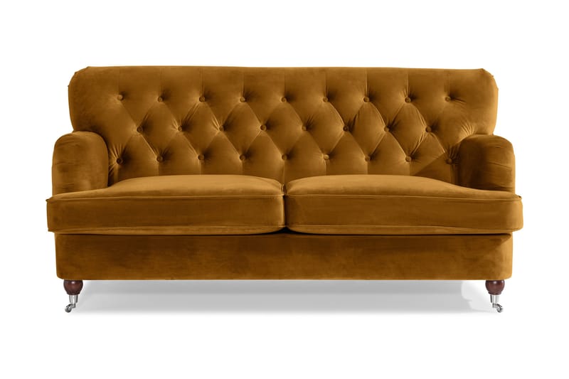 Howard Riviera 2-personers Fløjlssofa - Mørkegul - Møbler - Sofaer - Howard sofa