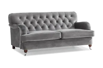 Howard Riviera 2-personers Fløjlssofa - Lysegrå - Møbler - Sofaer - Howard sofa