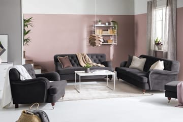 Howard Riviera 2-personers Fløjlssofa - Mørkegrå - Møbler - Sofaer - Howard sofa