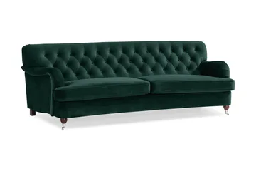 Howard Riviera 3-personers Svunget Fløjlssofa - Grøn - Møbler - Sofaer - Howard sofa