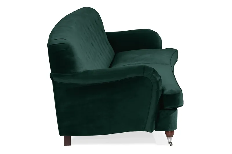 Howard Riviera 3-personers Svunget Fløjlssofa - Grøn - Møbler - Sofaer - Howard sofa