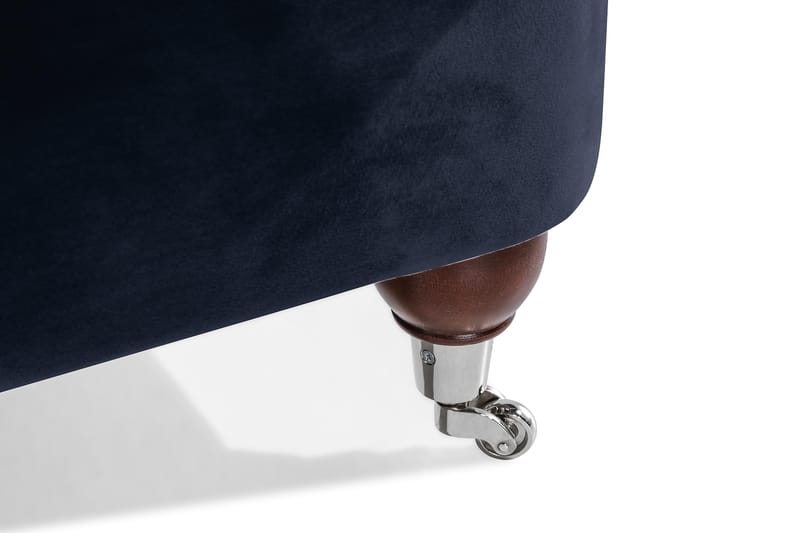 Howard Riviera 3-personers Svunget Fløjlssofa - Blå - Møbler - Sofaer - Howard sofa