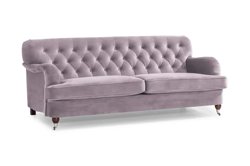 Howard Riviera 3-personers Fløjlssofa - Lilla - Møbler - Sofaer - Howard sofa