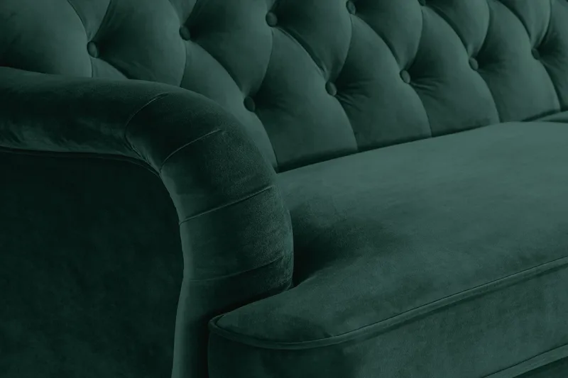 Howard Riviera 3-personers Fløjlssofa - Grøn - Møbler - Sofaer - Howard sofa