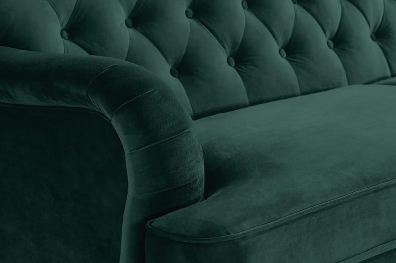 Howard Riviera 3-personers Fløjlssofa - Grøn - Møbler - Sofaer - Howard sofa