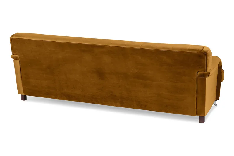 Howard Riviera 3-personers Svunget Fløjlssofa - Mørkegul - Møbler - Sofaer - Howard sofa