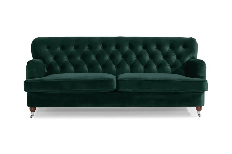 Howard Riviera 3-personers Fløjlssofa - Grøn - Møbler - Sofaer - Howard sofa