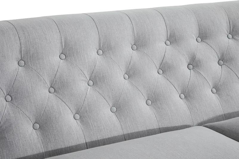 Howard Riviera 3-personers Svunget Stofsofa - Grå - Møbler - Sofaer - Howard sofa