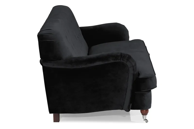 Howard Riviera 3-personers Fløjlssofa - Sort - Møbler - Sofaer - Howard sofa