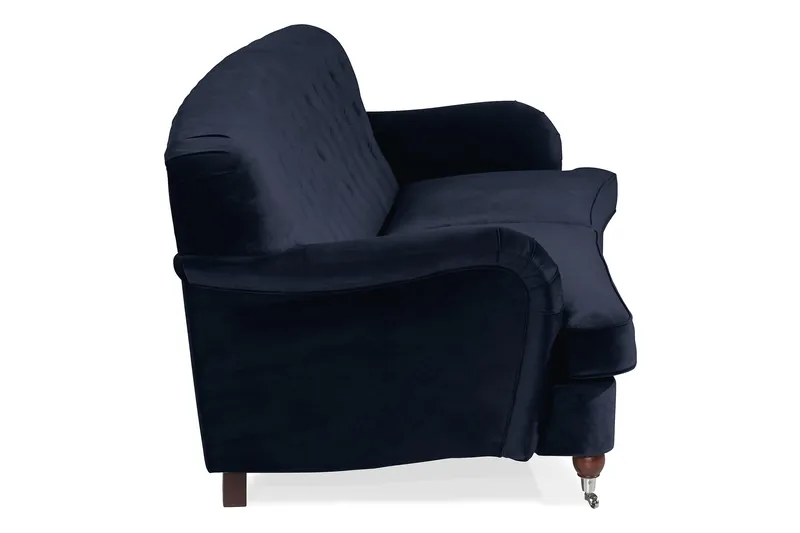 Howard Riviera 3-personers Svunget Fløjlssofa - Blå - Møbler - Sofaer - Howard sofa