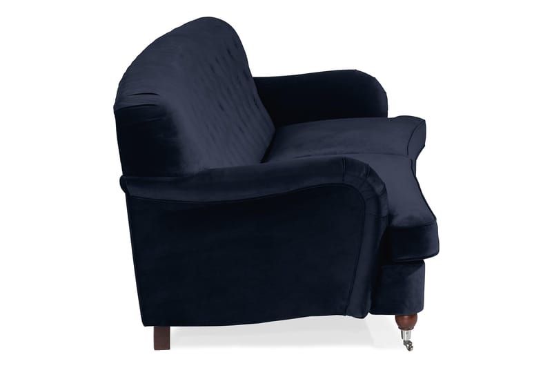 Howard Riviera 3-personers Svunget Fløjlssofa - Blå - Møbler - Sofaer - Howard sofa