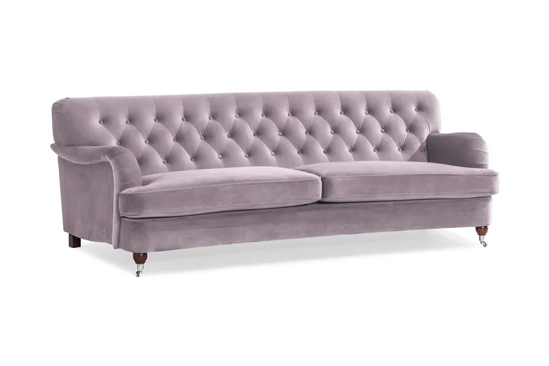 Howard Riviera 3-personers Svunget Fløjlssofa - Lilla - Møbler - Sofaer - Howard sofa