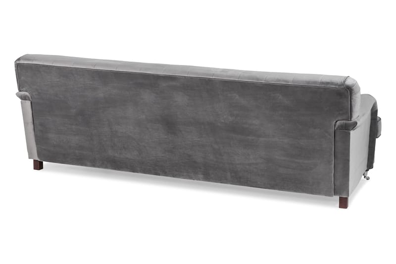 Howard Riviera 3-personers Svunget Fløjlssofa - Lysegrå - Møbler - Sofaer - Howard sofa