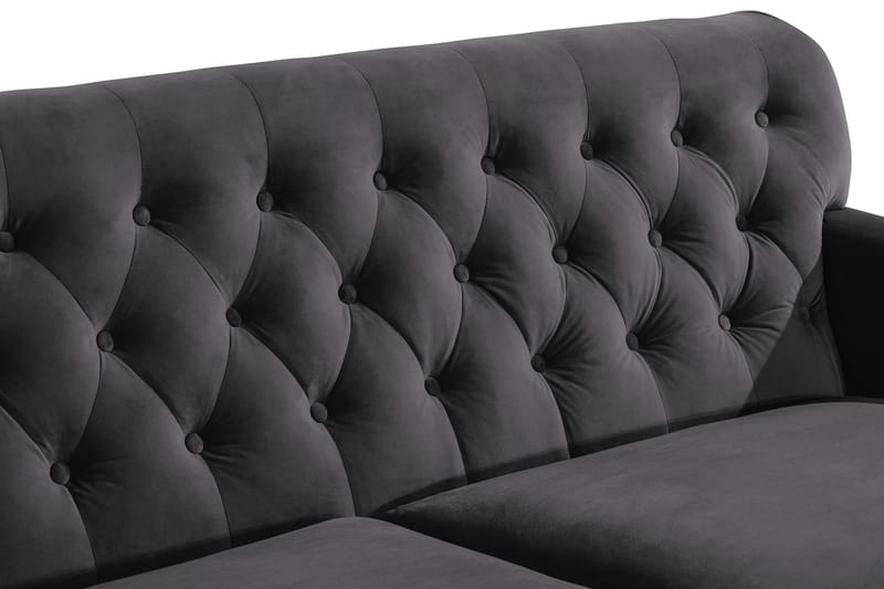 Howard Riviera 3-personers Fløjlssofa - Mørkegrå - Møbler - Sofaer - Howard sofa
