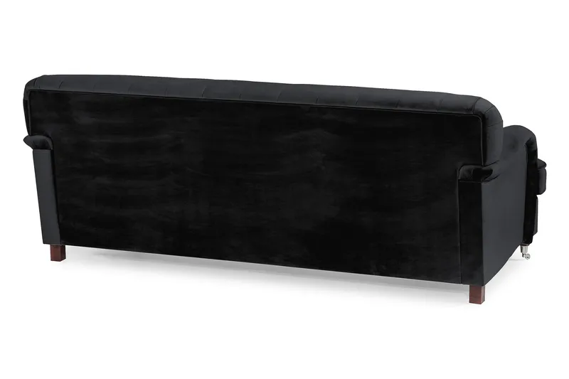 Howard Riviera 3-personers Fløjlssofa - Sort - Møbler - Sofaer - Howard sofa