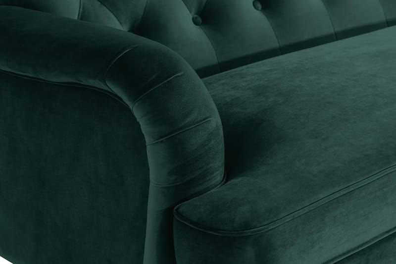 Howard Riviera 3-personers Svunget Fløjlssofa - Grøn - Møbler - Sofaer - Howard sofa