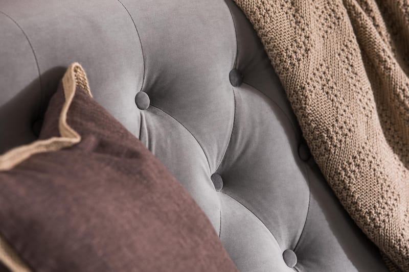 Howard Riviera 3-personers Fløjlssofa - Lysegrå - Møbler - Sofaer - Howard sofa