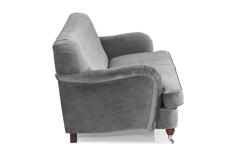 Howard Riviera 3-personers Fløjlssofa - Lysegrå - Møbler - Sofaer - Howard sofa