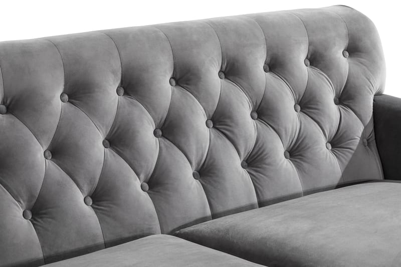 Howard Riviera 3-personers Fløjlssofa - Lysegrå - Møbler - Sofaer - Howard sofa