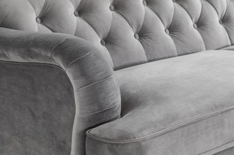 Howard Riviera 3-personers Fløjlssofa - Lysegrå - Møbler - Sofaer - Howard sofa