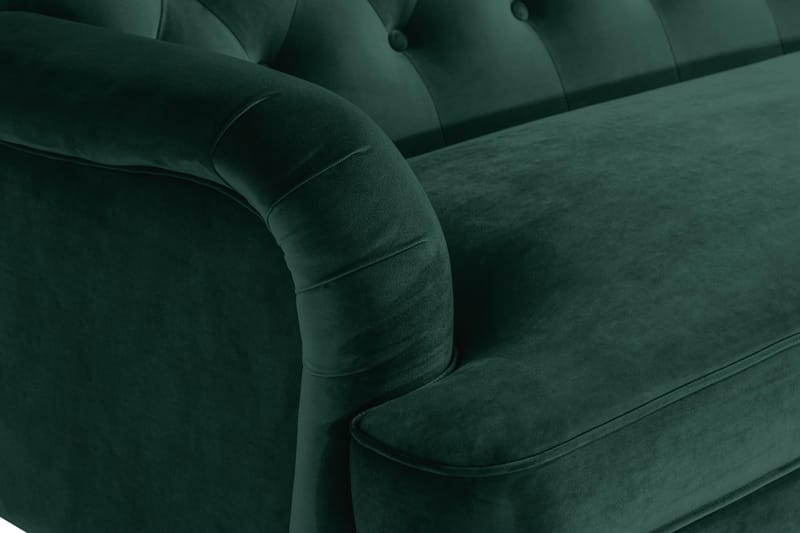 Howard Riviera 3-personers Svunget Fløjlssofa - Grøn - Møbler - Sofaer - Howard sofa