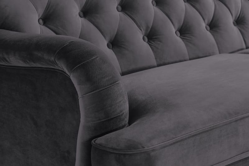 Howard Riviera 3-personers Fløjlssofa - Mørkegrå - Møbler - Sofaer - Howard sofa