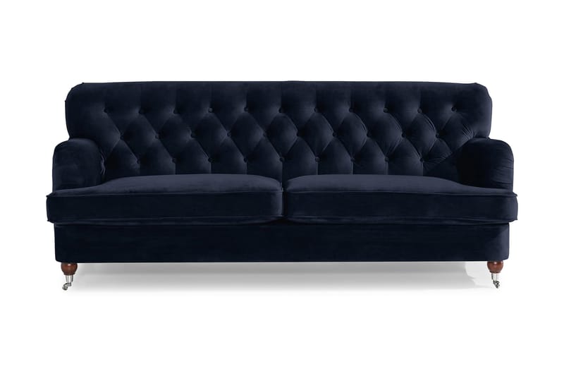 Howard Riviera 3-personers Fløjlssofa - Blå - Møbler - Sofaer - Howard sofa