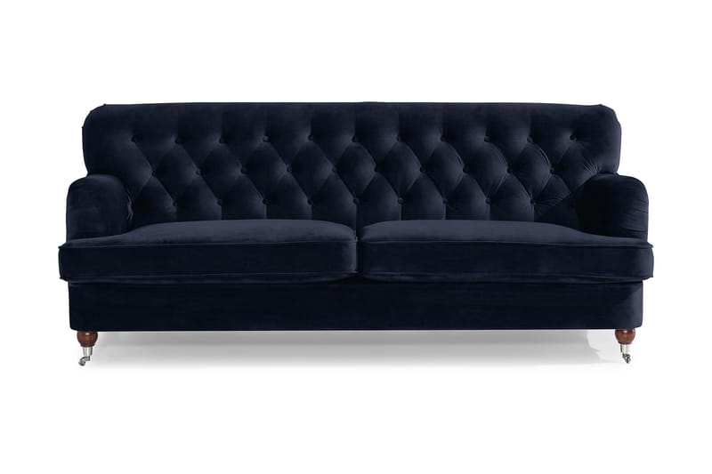 Howard Riviera 3-Pers. Sofa Velour - Midnatsblå - Howard sofa - Velour sofaer - 3 personers sofa