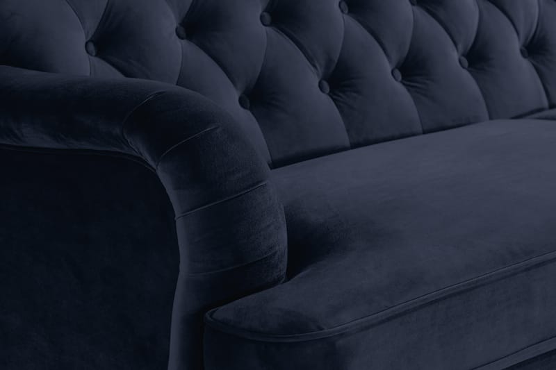 Howard Riviera 3-personers Fløjlssofa - Blå - Møbler - Sofaer - Howard sofa