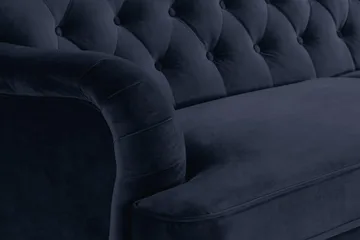 Howard Riviera 3-personers Fløjlssofa - Blå - Møbler - Sofaer - Howard sofa