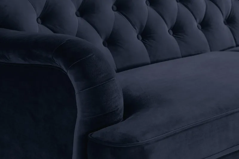 Howard Riviera 3-personers Fløjlssofa - Blå - Møbler - Sofaer - Howard sofa
