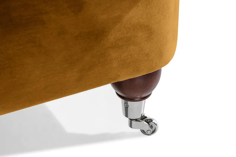 Howard Riviera 3-personers Svunget Fløjlssofa - Mørkegul - Møbler - Sofaer - Howard sofa