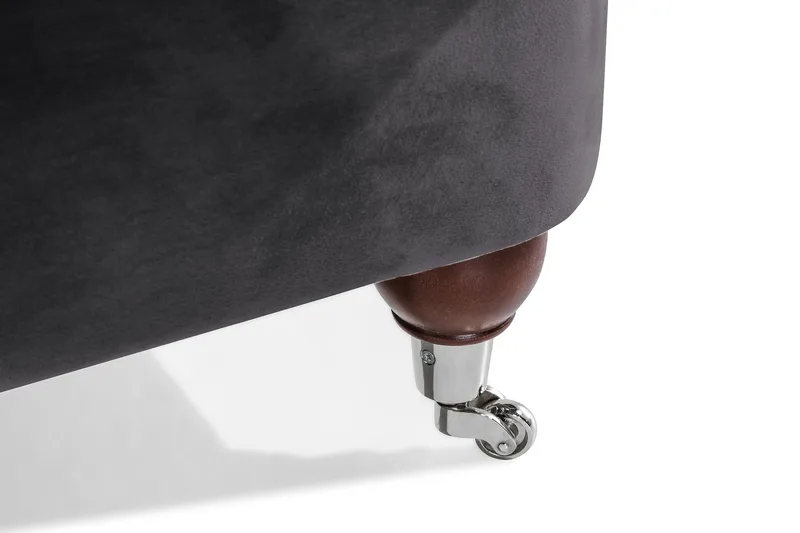 Howard Riviera 3-personers Svunget Fløjlssofa - Mørkegrå - Møbler - Sofaer - Howard sofa