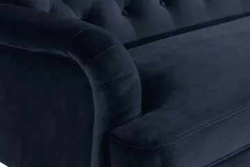 Howard Riviera 3-personers Svunget Fløjlssofa - Blå - Møbler - Sofaer - Howard sofa