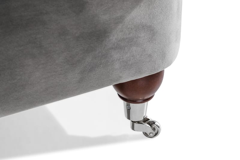 Howard Riviera 3-personers Svunget Fløjlssofa - Lysegrå - Møbler - Sofaer - Howard sofa