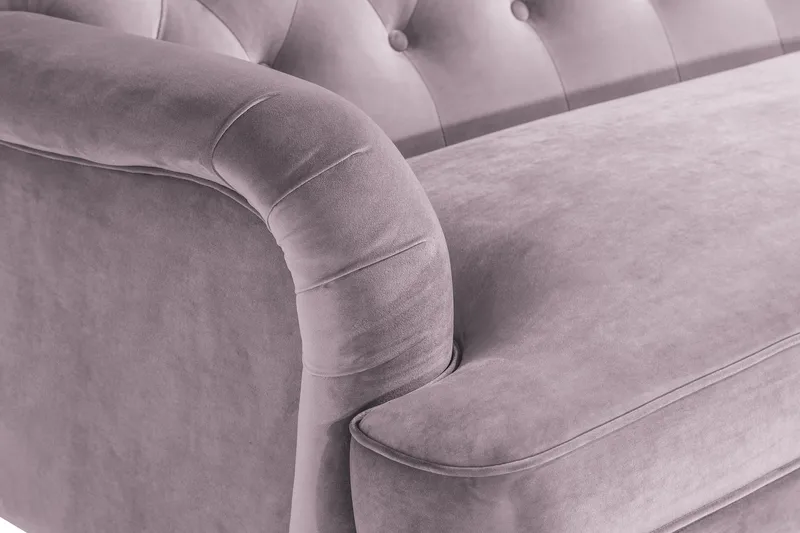 Howard Riviera 3-personers Svunget Fløjlssofa - Lilla - Møbler - Sofaer - Howard sofa