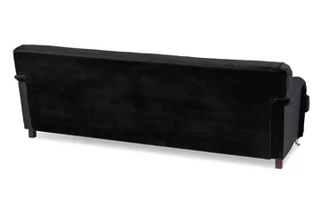 Howard Riviera 3-personers Svunget Fløjlssofa - Sort - Møbler - Sofaer - Howard sofa