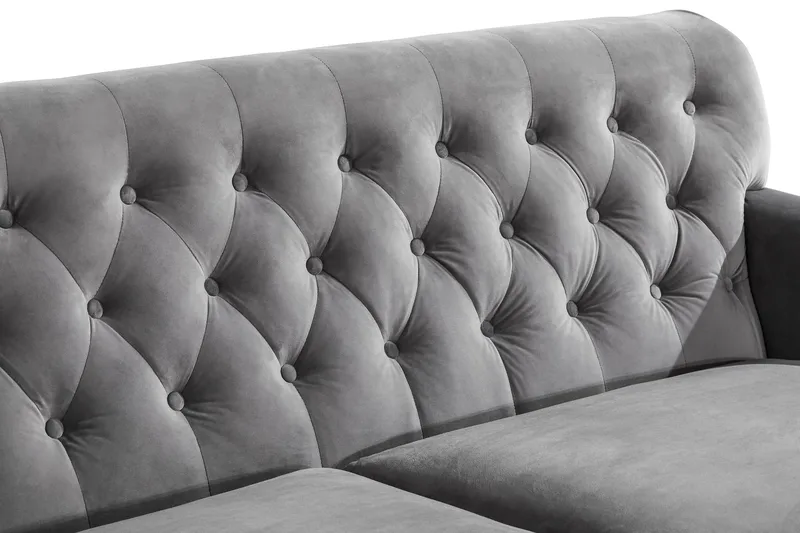 Howard Riviera 3-personers Fløjlssofa - Lysegrå - Møbler - Sofaer - Howard sofa