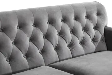 Howard Riviera 3-personers Fløjlssofa - Lysegrå - Møbler - Sofaer - Howard sofa