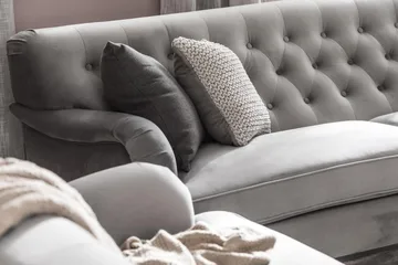 Howard Riviera 3-personers Svunget Fløjlssofa - Lysegrå - Møbler - Sofaer - Howard sofa