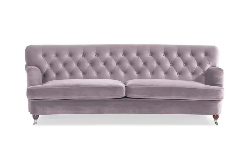 Howard Riviera 3-personers Svunget Fløjlssofa - Lilla - Møbler - Sofaer - Howard sofa