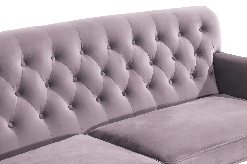 Howard Riviera 3-personers Svunget Fløjlssofa - Lilla - Møbler - Sofaer - Howard sofa