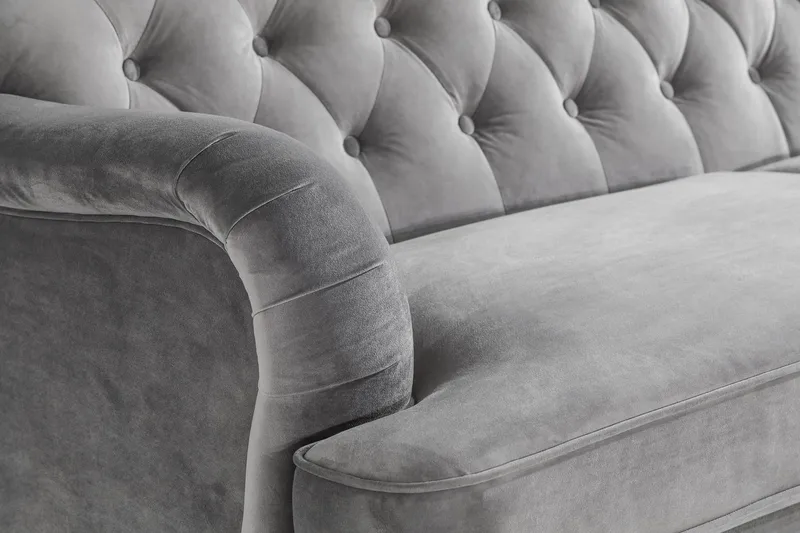 Howard Riviera 3-personers Fløjlssofa - Lysegrå - Møbler - Sofaer - Howard sofa