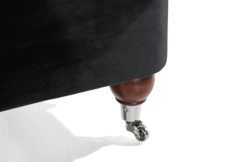 Howard Riviera 3-personers Fløjlssofa - Sort - Møbler - Sofaer - Howard sofa