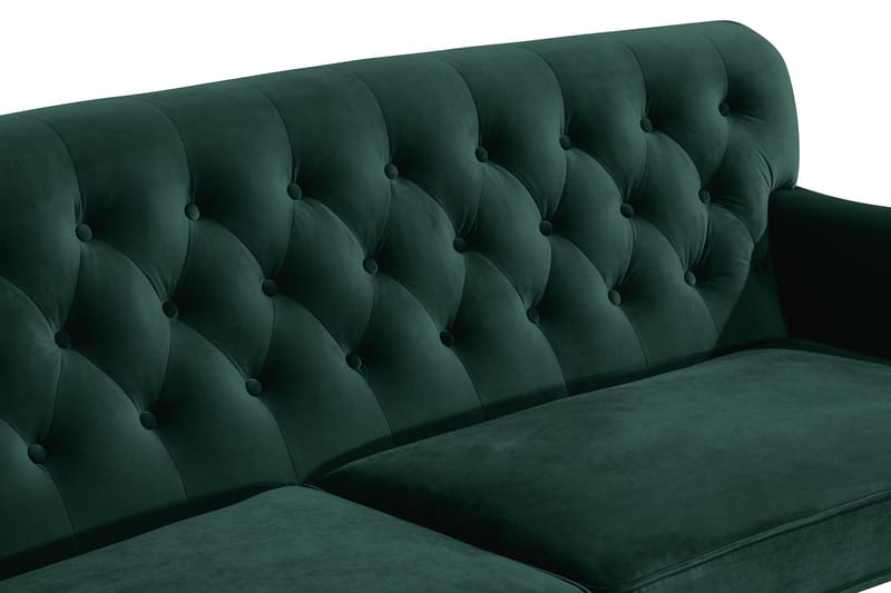 Howard Riviera Svajet 3-pers Sofa Velour - Mørkegrøn - Howard sofa - Velour sofaer - 3 personers sofa