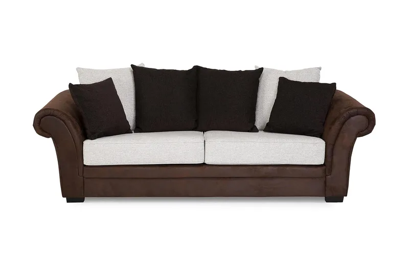 Toronto 3-pers Sofa, Brun/Beige
