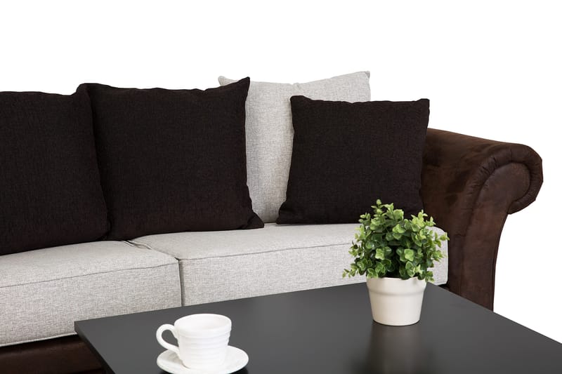 Toronto 3-pers Sofa - Brun/Beige - Møbler - Sofaer - Howard sofa