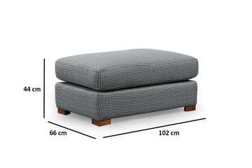 Huelva 3-personers Højre L-formet Sofa med Chaiselong Dyb med Fodskammel i Stof - Grå - Møbler - Sofaer - Sofa med chaiselong