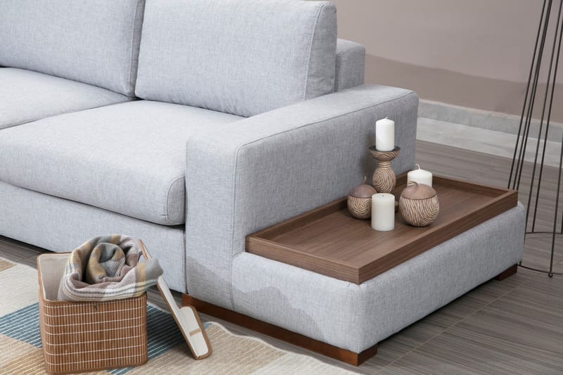 Huelva Chaiselongsofa - Grå - Møbler - Sofaer - Sofa med chaiselong